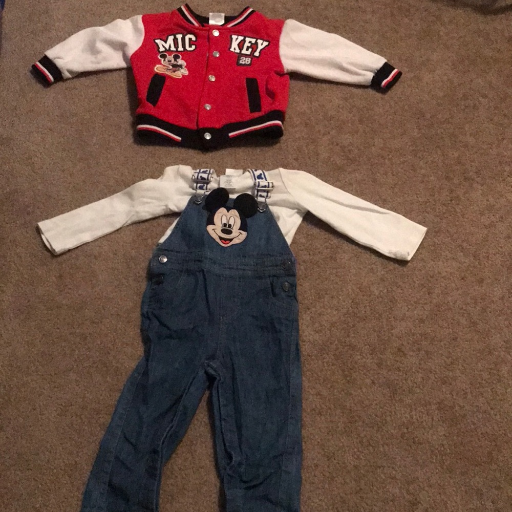 Boys Mickey Mouse Overalls & Jacket